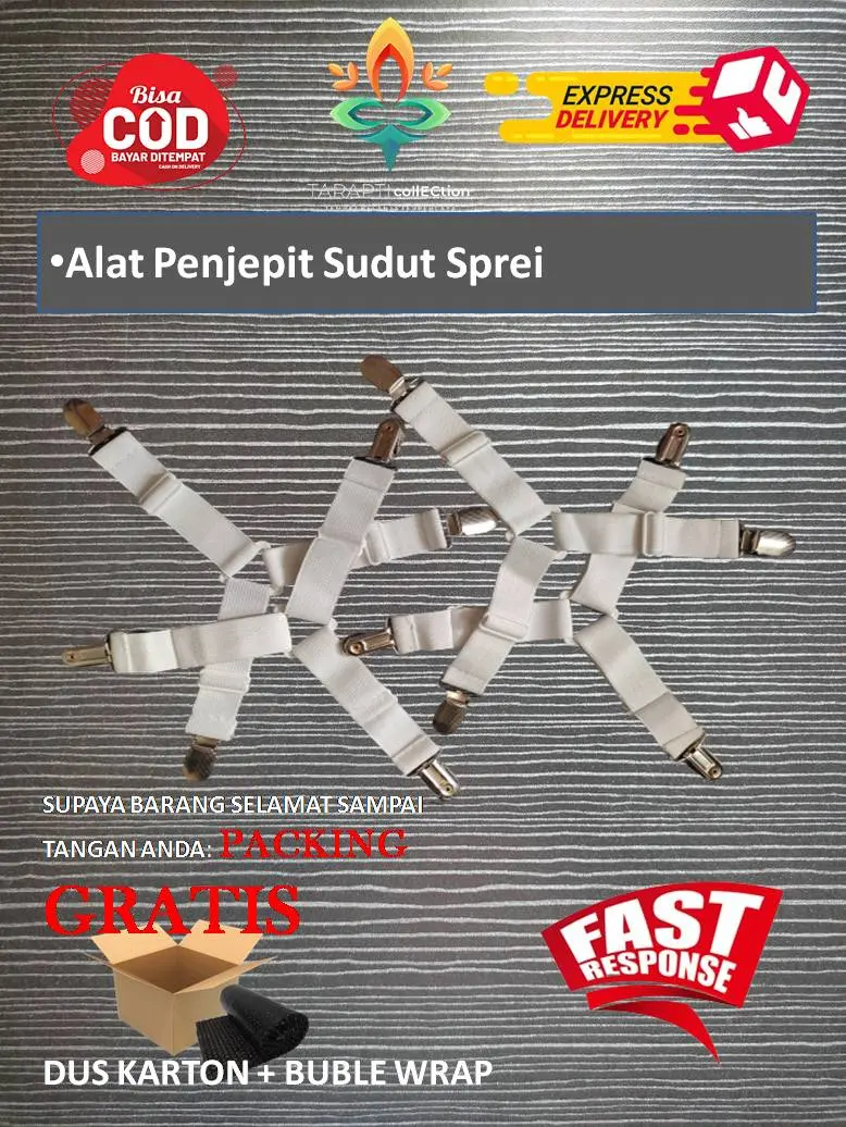 Karet Penjepit Sprei / Bed Sheet Grips Clip Holder Jepit Sprey Rapih