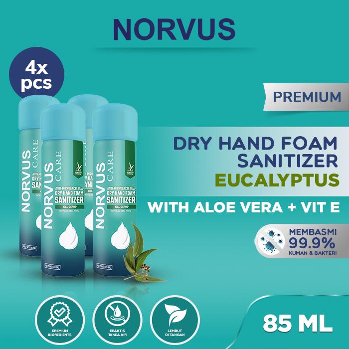 Gambar Dry Hand Foam Sanitizer 4x 85 ml - Norvus dari Norvus Indonesia Kota Administrasi Jakarta Barat Tokopedia