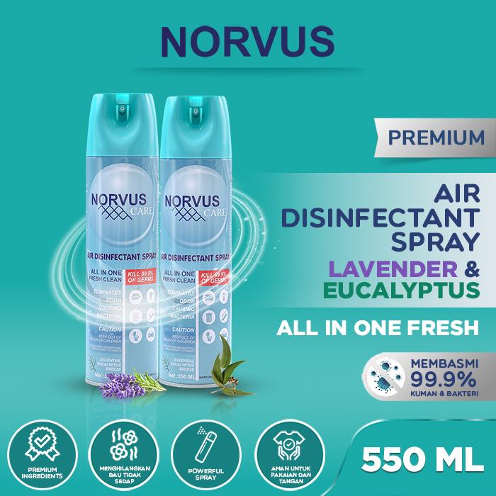 Gambar Bundle 2x 550ml Eucalyptus & Lavender Air Disinfectant Spray - NORVUS dari Norvus Indonesia Kota Administrasi Jakarta Barat Tokopedia