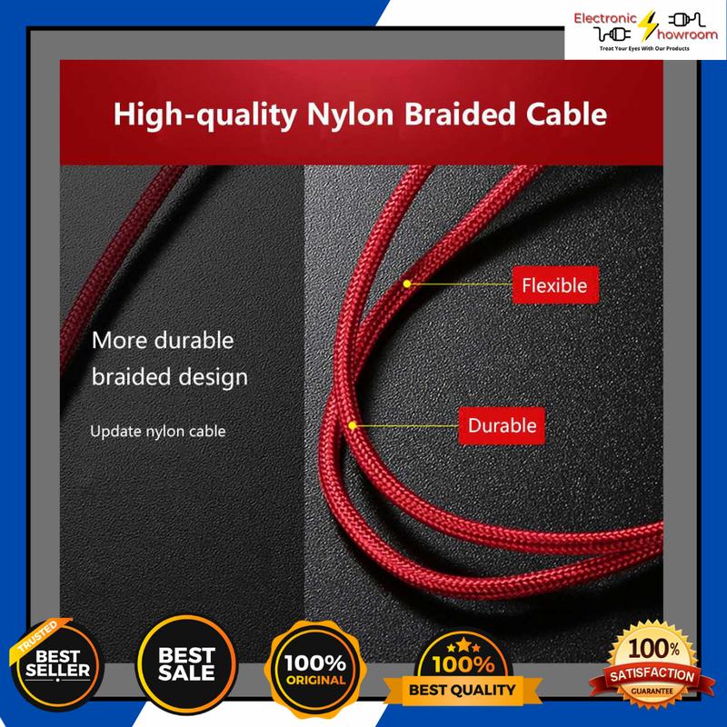 Kabel Charger 3in1 Micro USB + Lightning + USB Type C 1.2 Meter 4