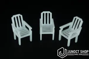 Maket Bangku Kursi Minaitur 1:43 Putih 02 Terrarium Dekorasi Asesoris