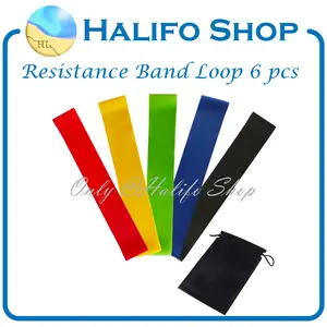 Resistance Band Loop SET for Fitness / Yoga (set isi 5 pcs + bag)