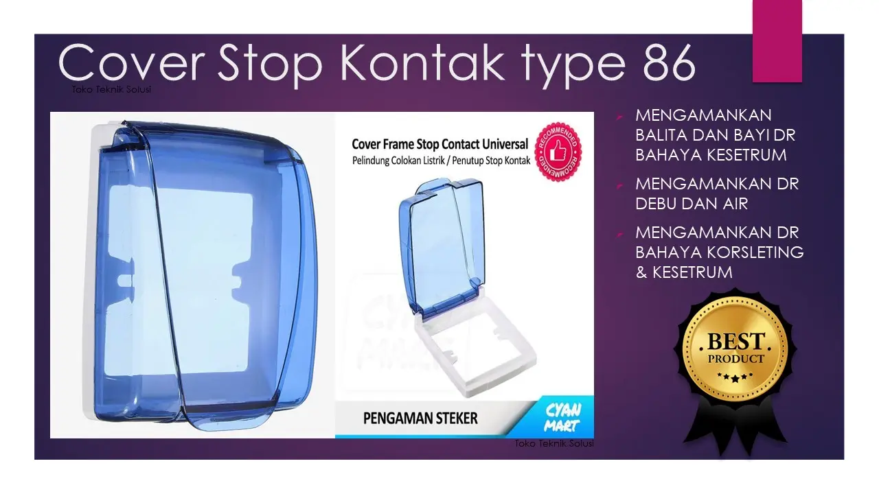 Pengaman Stop Kontak Kotak Cover Dilwe Pelindung dr Air, Debu & Anak