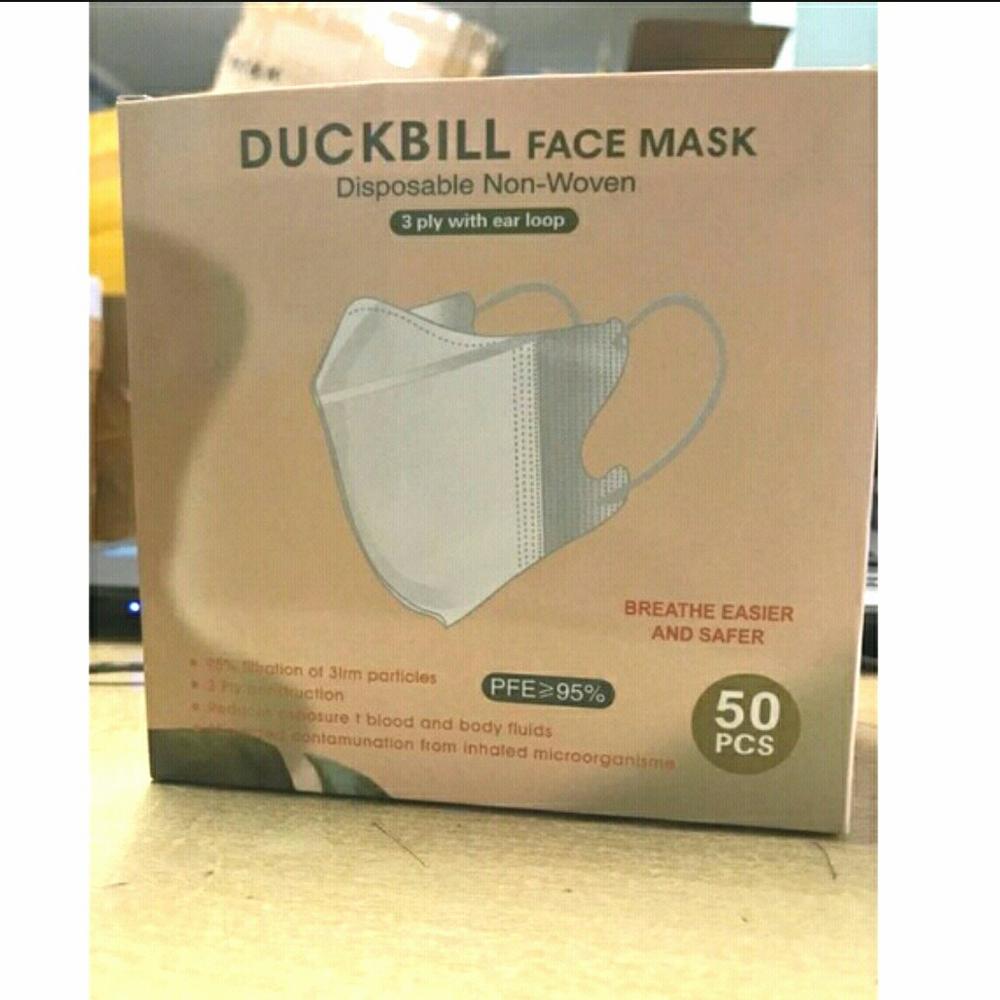 MASKER DUCKBILL DEWASA 3 PLY EARLOOP ( ISI 50 PCS ) ( FACE MASK ) - Putih