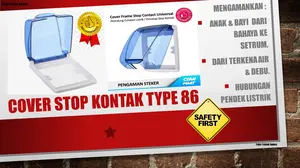 Kotak Pelindung Stop Kontak Aman dr Jangkauan Anak & Bayi, Air, Debu