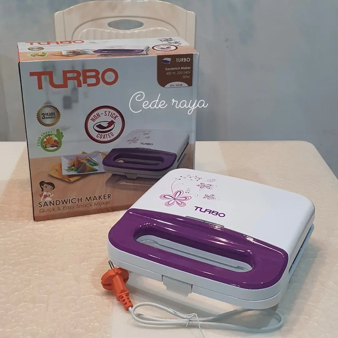 Pemanggang roti jepit / sandwich maker Turbo EHL-5038