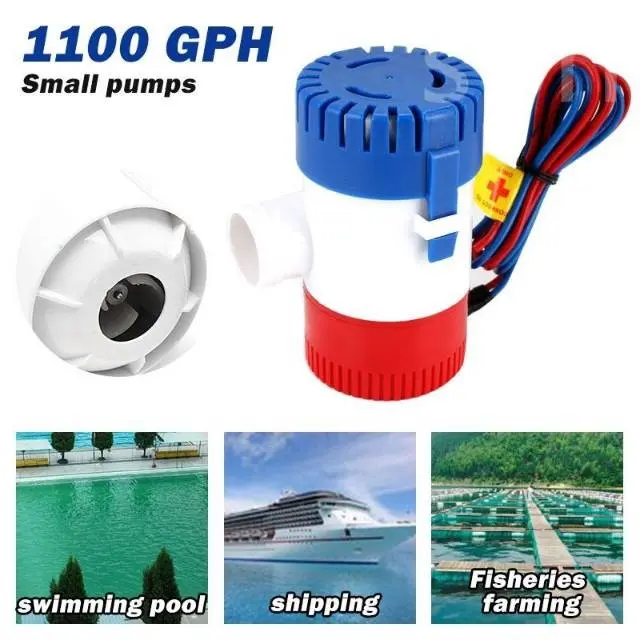 Pompa air celup Bilge pump 1100GPH DC 12V submersible pump mini 2