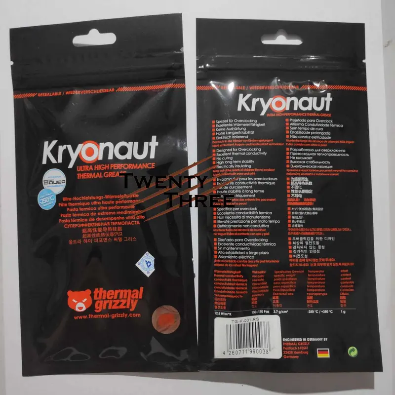 Thermal Grizzly Kryonaut Thermal Paste 1 Gram 1gr Original Pasta 1
