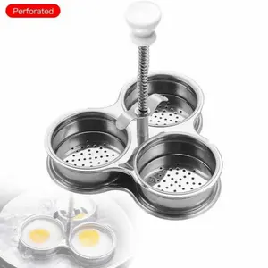 alat rebus telur egg poacher non stick backing perforated hole
