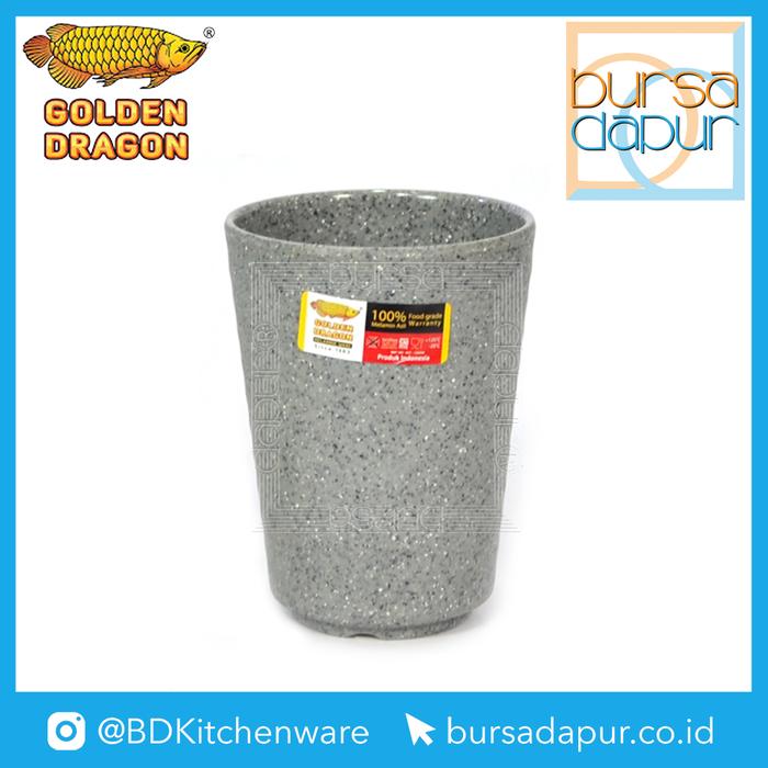 Gambar Golden Dragon Melamine Matte Grey Gelas Ulir Datar 3" 260 ml (B2303-MG) dari Bursa Dapur Mall Kota Administrasi Jakarta Barat Tokopedia