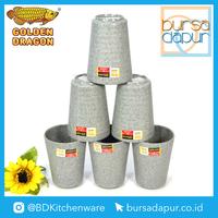 Gambar Golden Dragon Melamine Matte Grey Gelas Ulir Datar 3" 260 ml (B2303-MG) dari Bursa Dapur Mall Kota Administrasi Jakarta Barat 4 Tokopedia