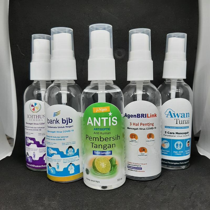 Custom hand sanitizer 55 ml isian antis murni 0