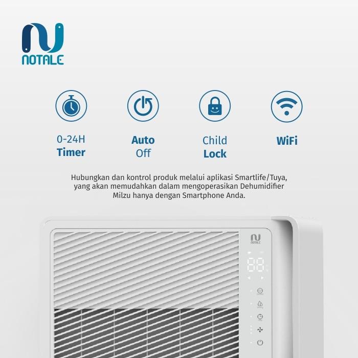 Notale Milzu Smart Dehumidifier 25L Humidity Dryer - Serap Kelembapan 7