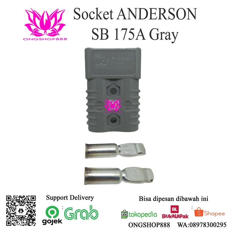 Socket Battery Anderson SB 175A 600V Grey For Forklift SB175A - Shop ...