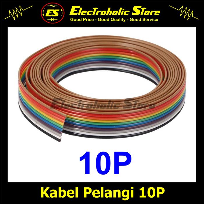 Gambar Kabel Pelangi Rainbow 10P 10Pin 10 P 10 Pin dari Electroholic Store Kota Yogyakarta Tokopedia