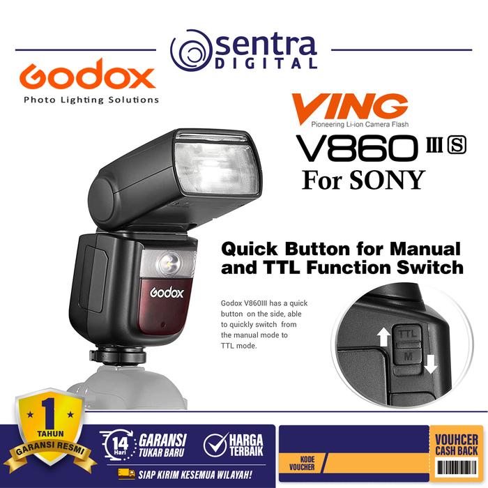 Gambar Godox Speedlite Ving V860III Sony / Godox V860 III for Sony dari Sentra Digital Kota Surabaya Tokopedia