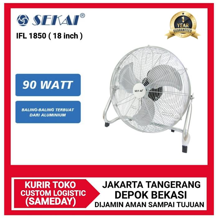 Gambar SEKAI Floor Fan 18 Inch IFL1850 Kipas Angin Lantai IFL 1850 - WRAPPING dari DPRINCE Kota Administrasi Jakarta Barat 5 Tokopedia