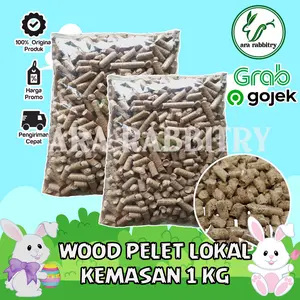 Wood Pelet Wood Pelet Lokal 1 kg Wood Pellet 1 kg Alas Kandang Hewan