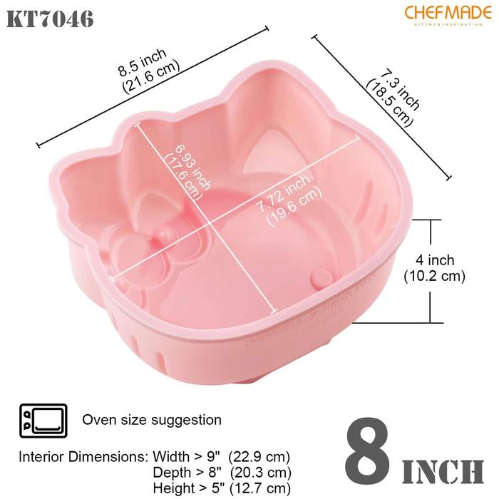 Gambar Chefmade Hello Kitty 8" Silicone Cake Mould 21.3x18.7x9.9cm Cetakan dari Kochindo Kota Tangerang Selatan Tokopedia