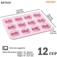 Gambar Chefmade Hello Kitty 12cup Non-Stick Cake Pan 32.6x25.8x2.8cm Cetakan dari Kochindo Kota Tangerang Selatan 3 Tokopedia