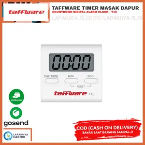 Taffware Timer Masak Dapur Countdown Digital Alarm Clock - T10