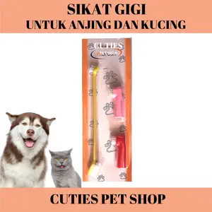 1 SET SIKAT GIGI ANJING KUCING 2 IN 1 + 2 SIKAT GIGI JARI / TOOTHBRUSH