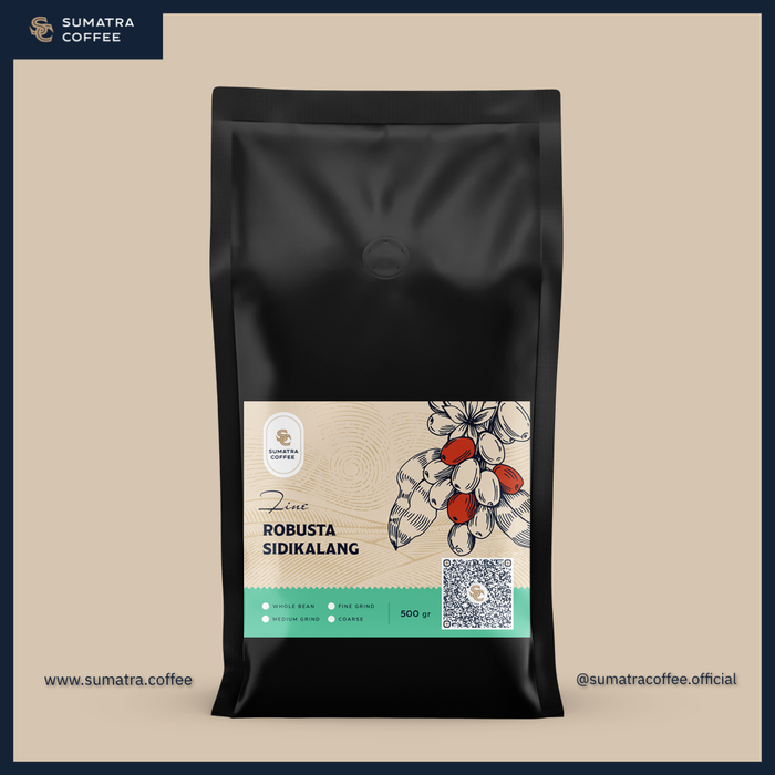 Gambar Kopi Fine Robusta Sidikalang 500gr - Whole Bean dari Sumatra Coffee Official Kota Medan Tokopedia