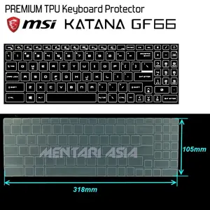 Keyboard Protector MSI KATANA GF66 - PREMIUM TPU Clear