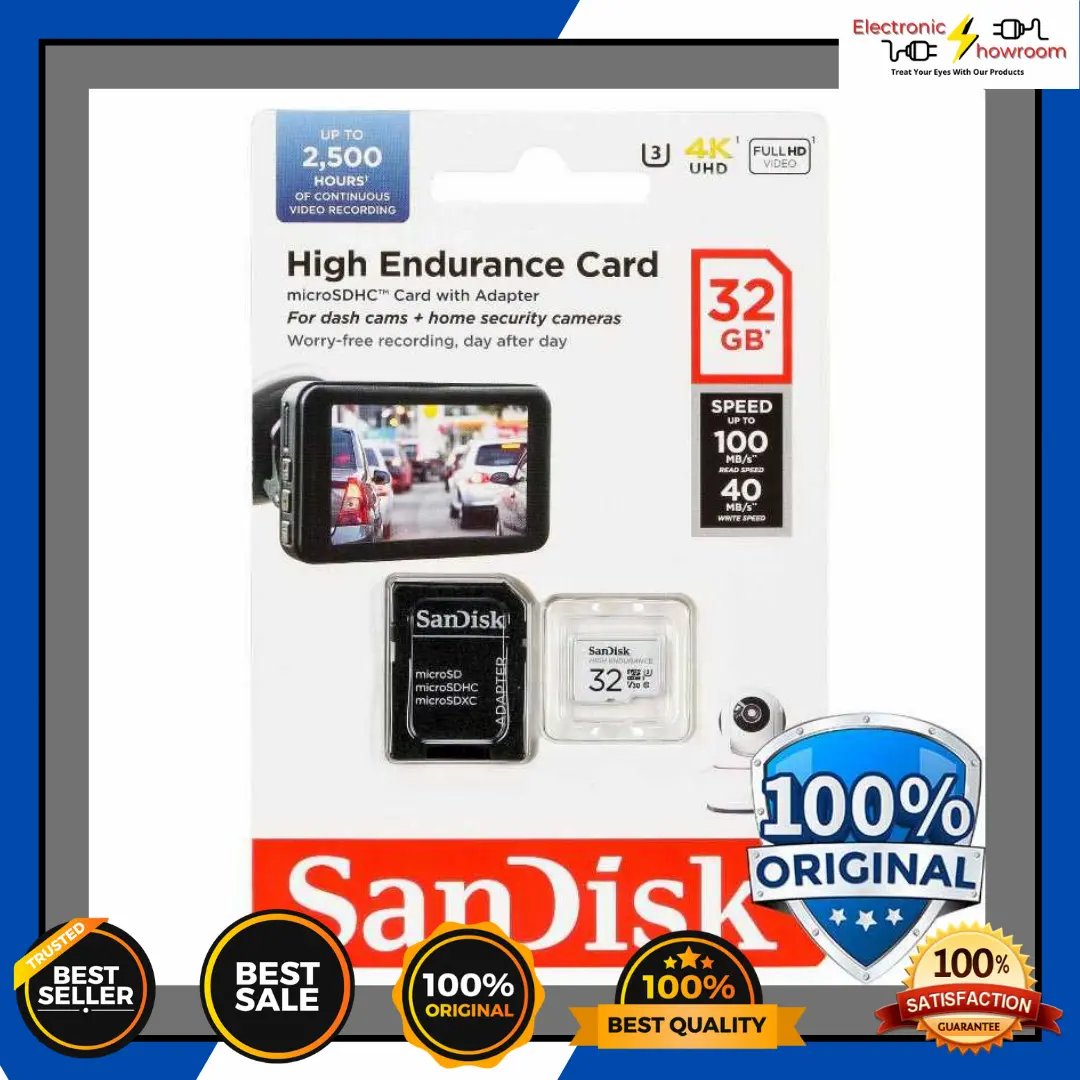 SanDisk High Endurance micro SD Card C10 U3 V30 (100MB/s)