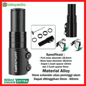 Peninggi Stang Sepeda Fork Extender Sepeda Aluminium Universal Original Garansi 100%