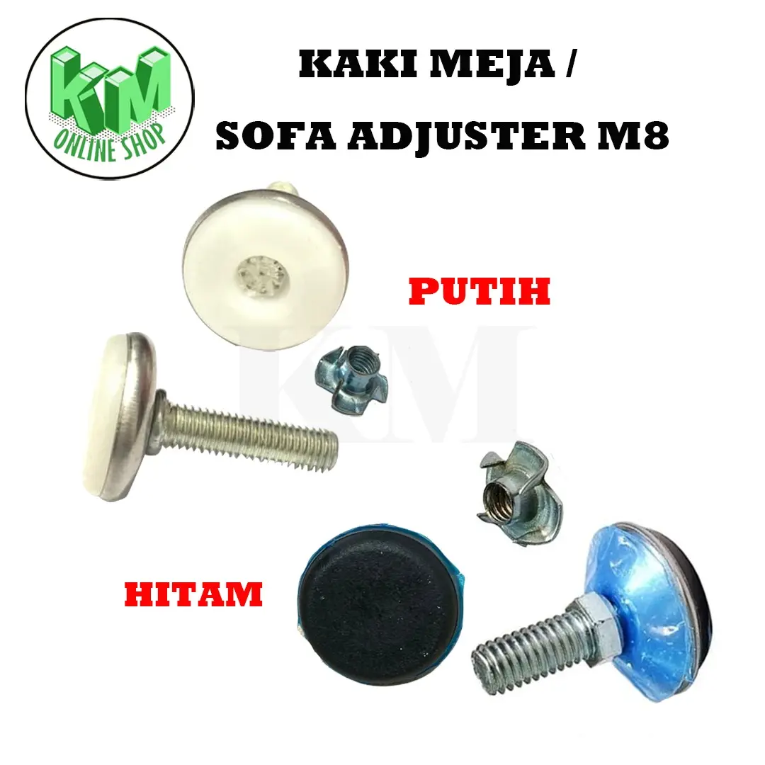 Kaki Adjuster Kaki Stabil Meja Kursi Nylon Putih