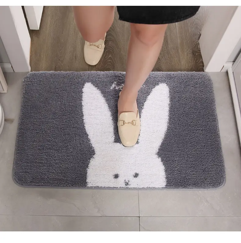 Cute Pet Bathmat / Keset Kaki Kamar Mandi Anti Slip Bulu Motif Hewan 4