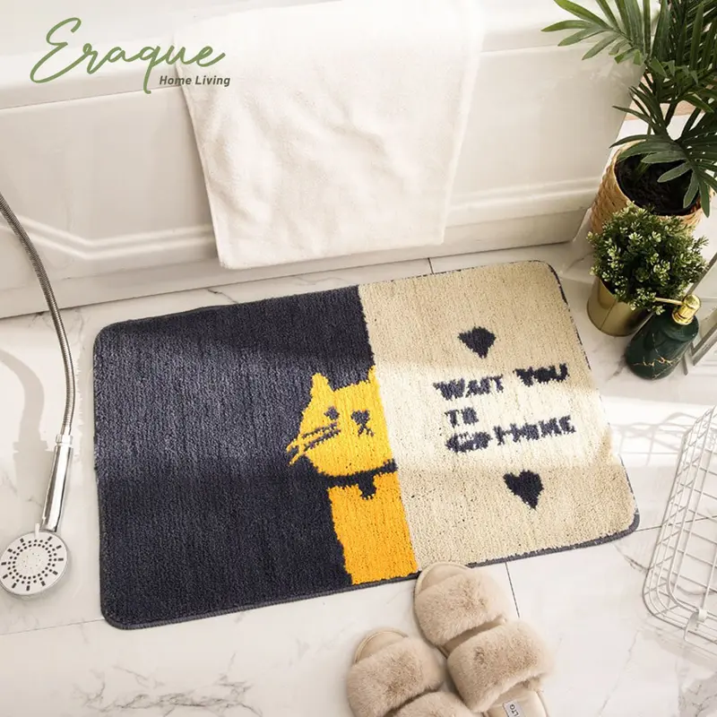Cute Pet Bathmat / Keset Kaki Kamar Mandi Anti Slip Bulu Motif Hewan 2