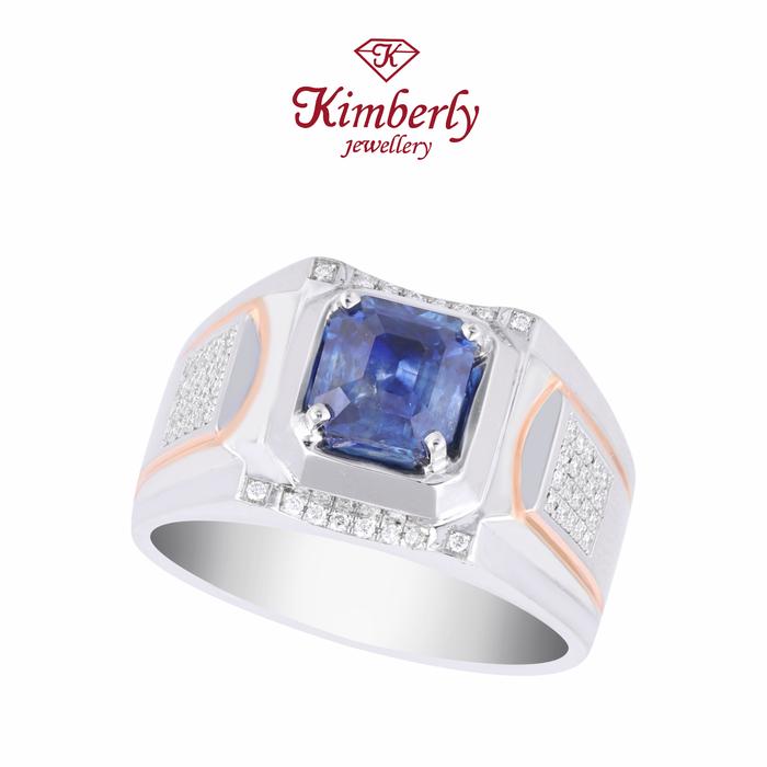 Gambar Cincin Berlian Pria Batu Blue Sapphire KMR710435-Kimberly Jewellery dari Kimberly Jewellery Online Kota Administrasi Jakarta Selatan Tokopedia