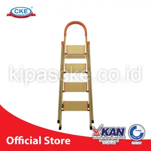 Ladder Tangga Lipat KMH0304K 4 Step Gold Bentuk A 1.4 Meter Aluminium