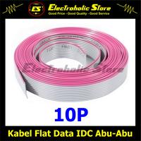 Gambar Kabel Pita Data / Flat Cable Abu2 IDC 10P 10Pin 10 P 10 Pin dari Electroholic Store Kota Yogyakarta 1 Tokopedia