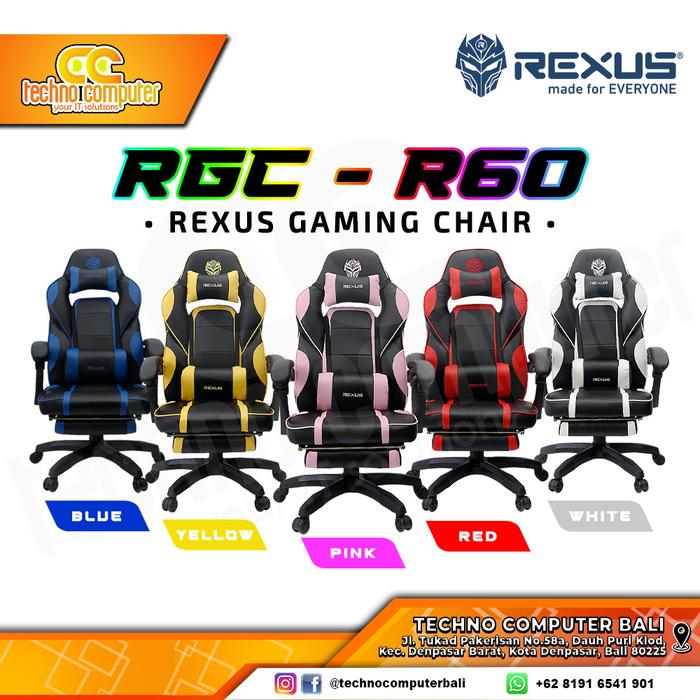 Gambar KURSI GAMING REXUS RGC-R60 / R60 Gaming Chair dari Techno Computer Bali Kota Denpasar Tokopedia