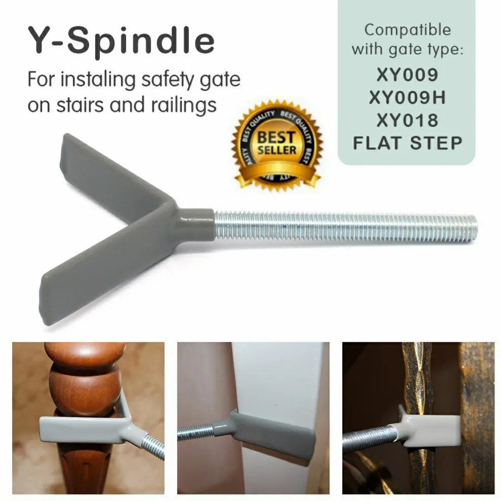 Baby Safe Y-Piece Spindel/Instalasi Safety Gate di Round/Edge