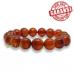 Gelang Pria Wanita Batu Yaman Coklat Garansi Asli Natural