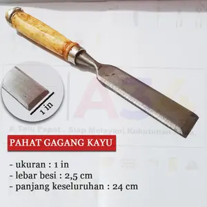 Pahat kayu / tatah kayu - No Brand - pahat gagang kayu 1 in