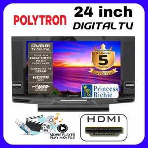 Tv led Polytron 24 inch 24D123 model tabung