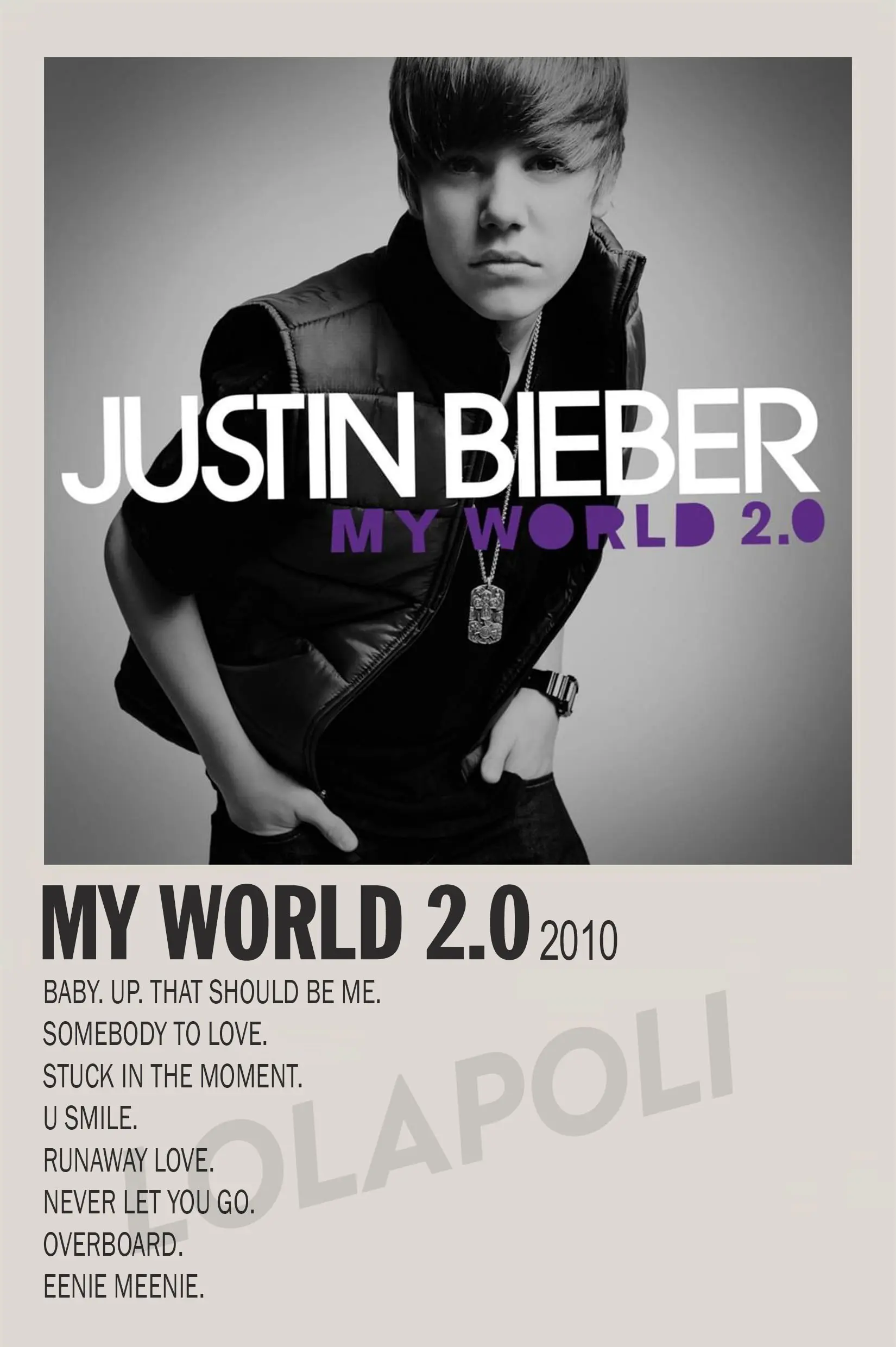 Poster Cover Album My World 2.0 - Justin Bieber
