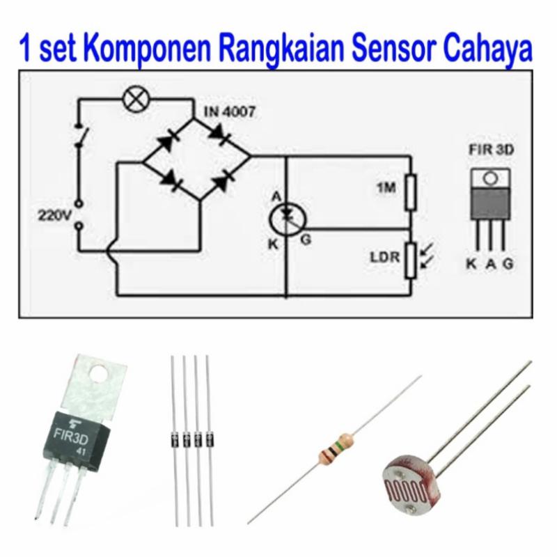 1 Set Sensor Cahaya Komponen belum disolder - Shop | Tokopedia