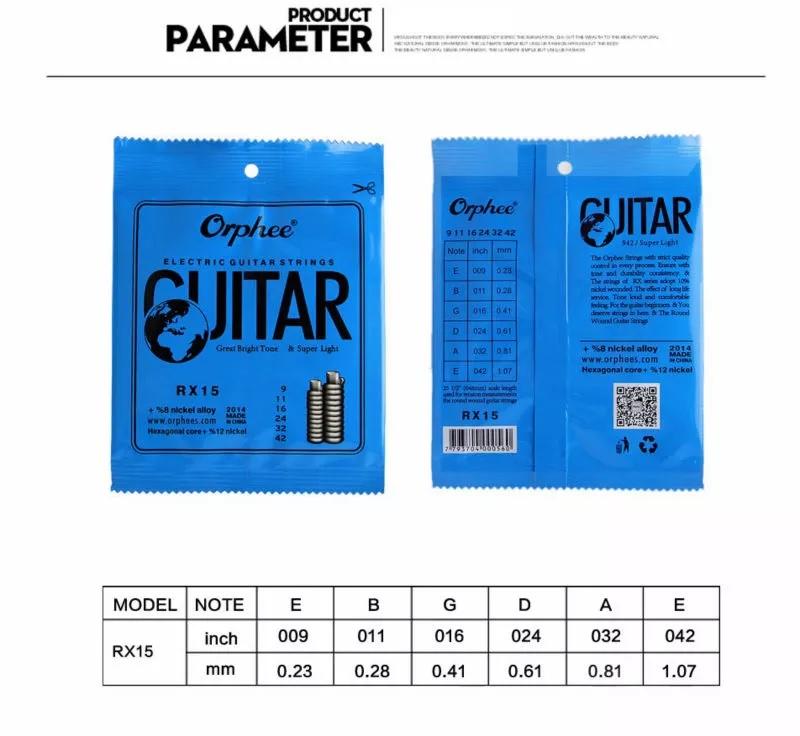 Orphee RX15 9-42 Senar Gitar Elektrik Super Light 3