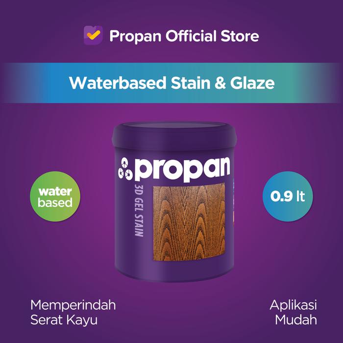 Gambar PROPAN 3D GEL STAIN 2 IN 1 STAIN & GLAZE - GREY dari PROPAN RAYA Kota Administrasi Jakarta Barat Tokopedia