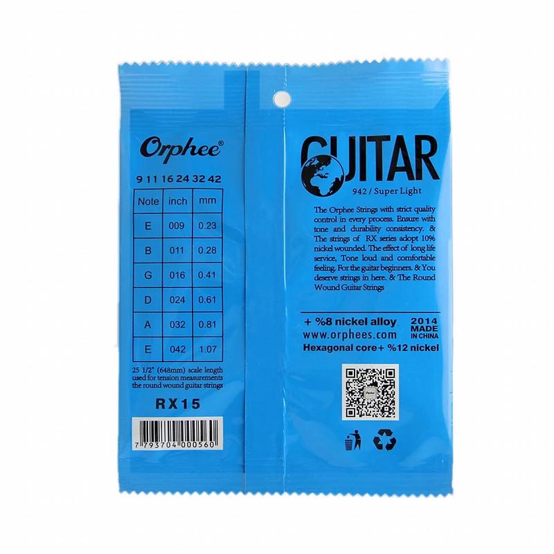 Orphee RX15 9-42 Senar Gitar Elektrik Super Light 1