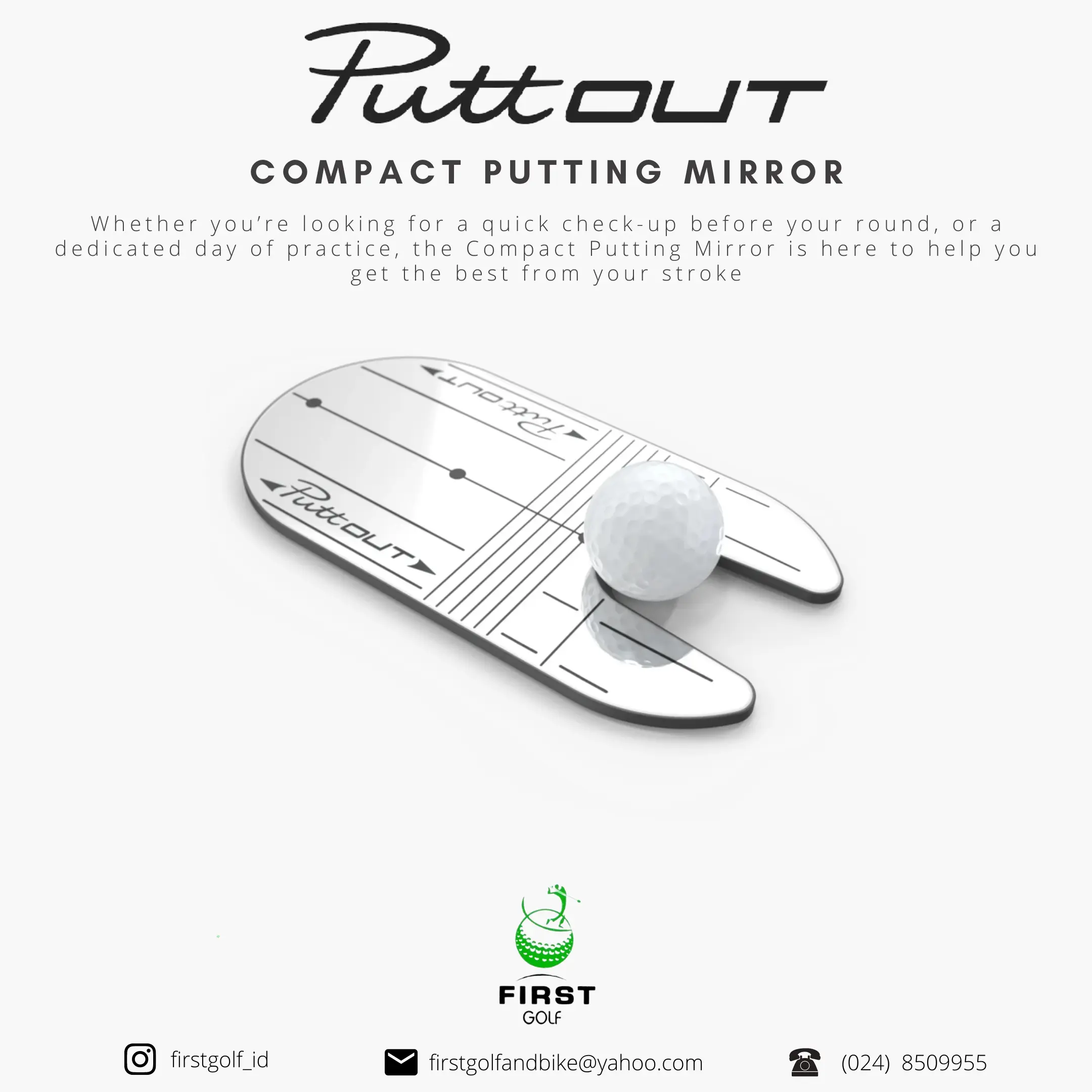 Puttout compact putting mirror