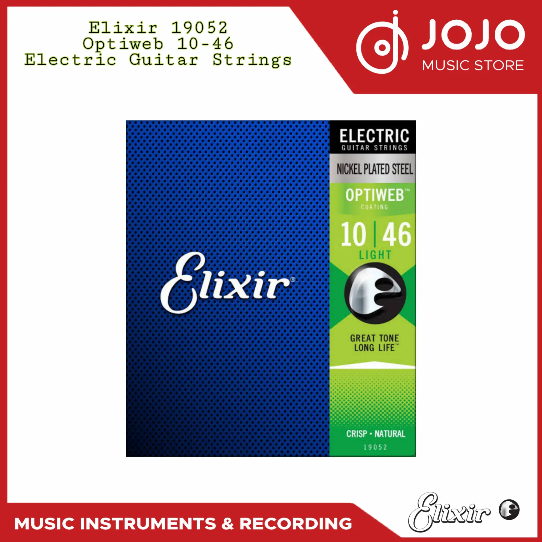 Senar Guitar Elixir Electric Optiweb 19052 Light 010-046