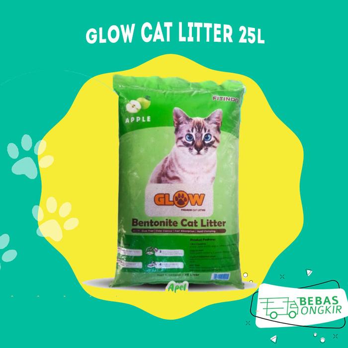 Gambar Pasir kucing gumpal wangi GLOW cat litter 20kg Bentonite - Apel dari AL Petshop Kemang Jakarta Timur Tokopedia