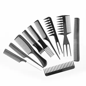 Sisir Rambut Salon Profesional Hair Styling Comb Pria Wanita 10 Set